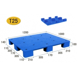T25-九脚平板塑胶栈板